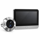 Deurspion | 3MP camera 140° | 4.3" LCD scherm | 5000mAh batterij | WiFi Tuya | Tweeweg audio | IR-nachtzicht | Zwart