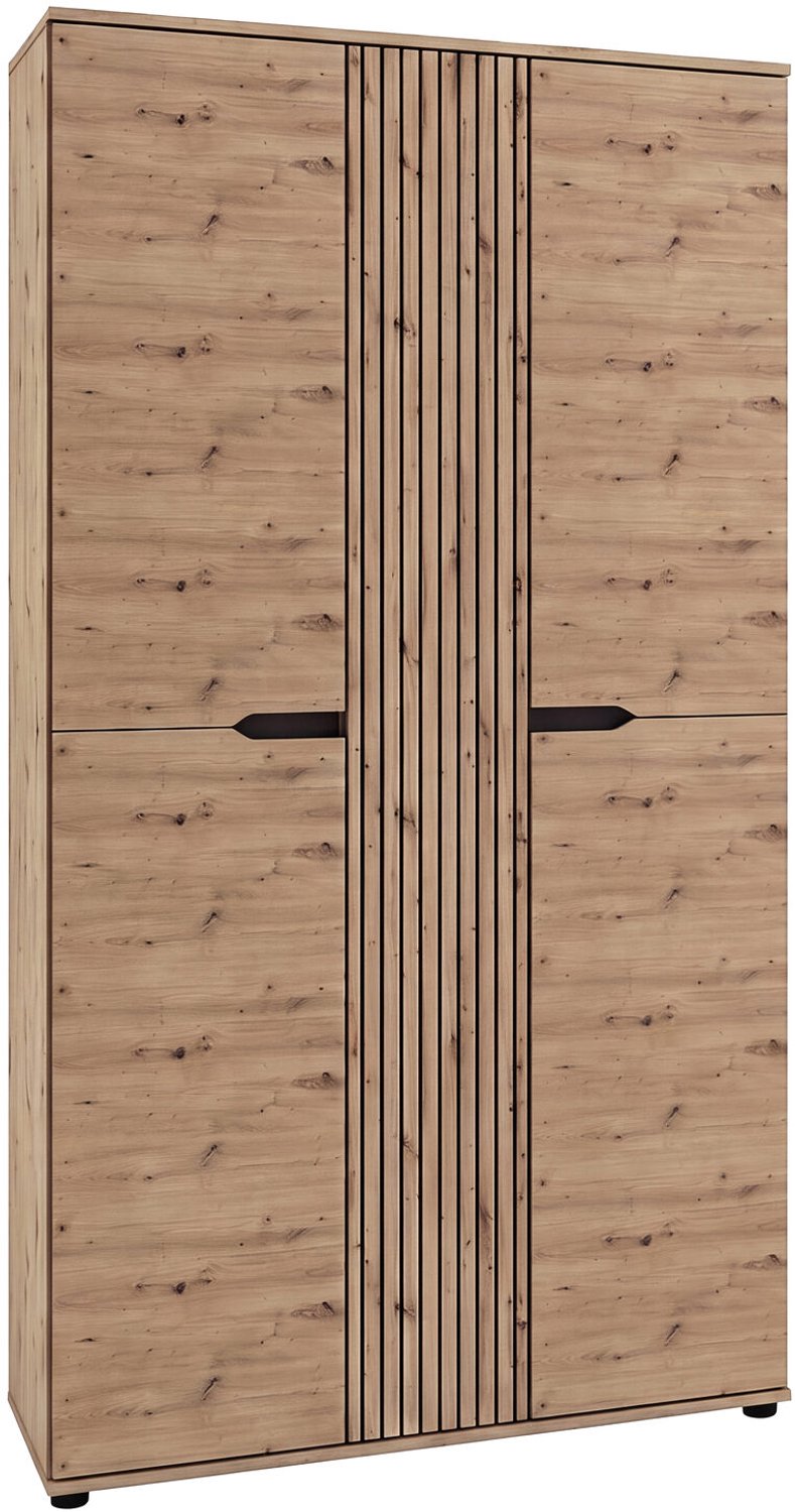 Furnilux Keno Garderobekast 104 cm breed in Artisan Eikenlook met 3 deuren Artisan Eiche Nachbildung
