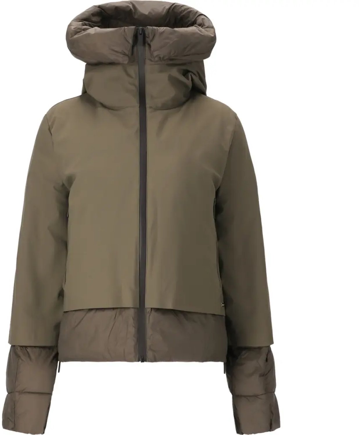 Donsjack voor dames Athlecia Heley Olijf