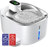 Cat Elite® Draadloze Drinkfontein Kat | Stream – Waterfontein - 4 Liter – Accu tot 45 Dagen – Kattenfontein met Sensor – Stil 25 dB – 3 Standen – Waterdispenser – RVS – Incl. 2 Filters – Zwart