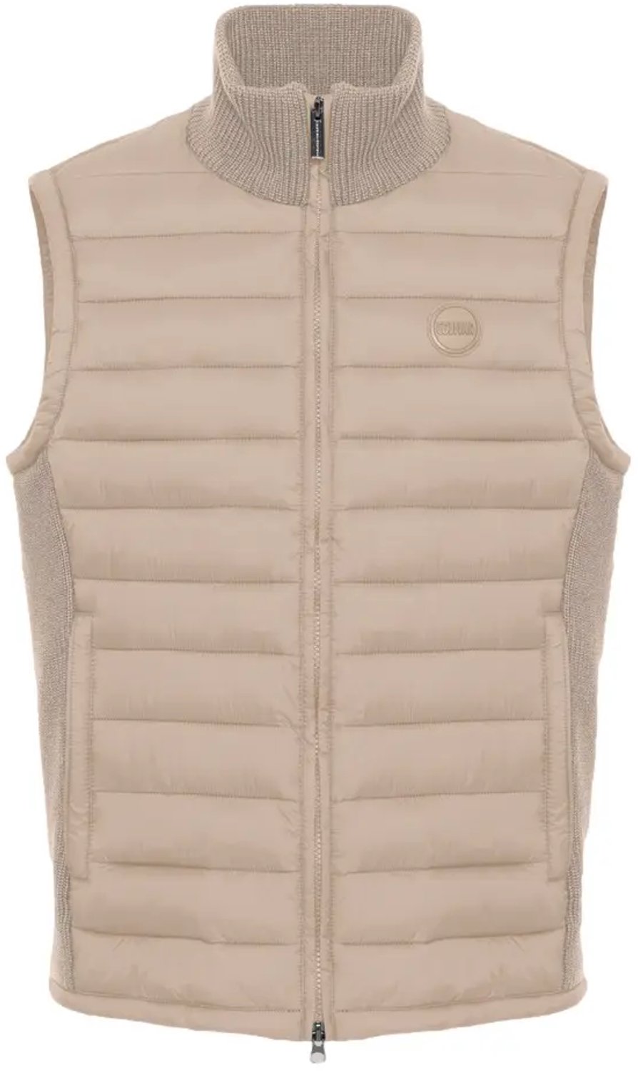 Mouwloze Vest met Ribbels Mesh Panelen Colmar 8ZX 731 Mocaccino