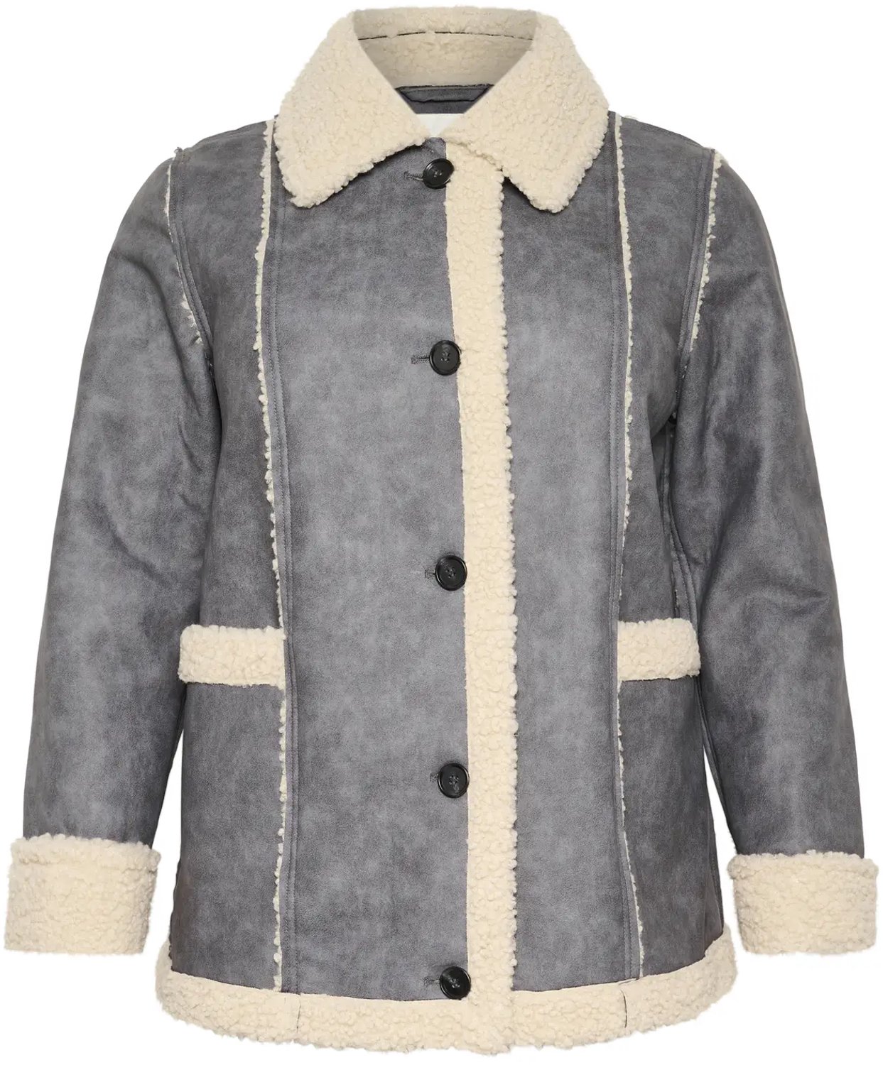 Damesfleece KAFFE Curve Shirla Zwart