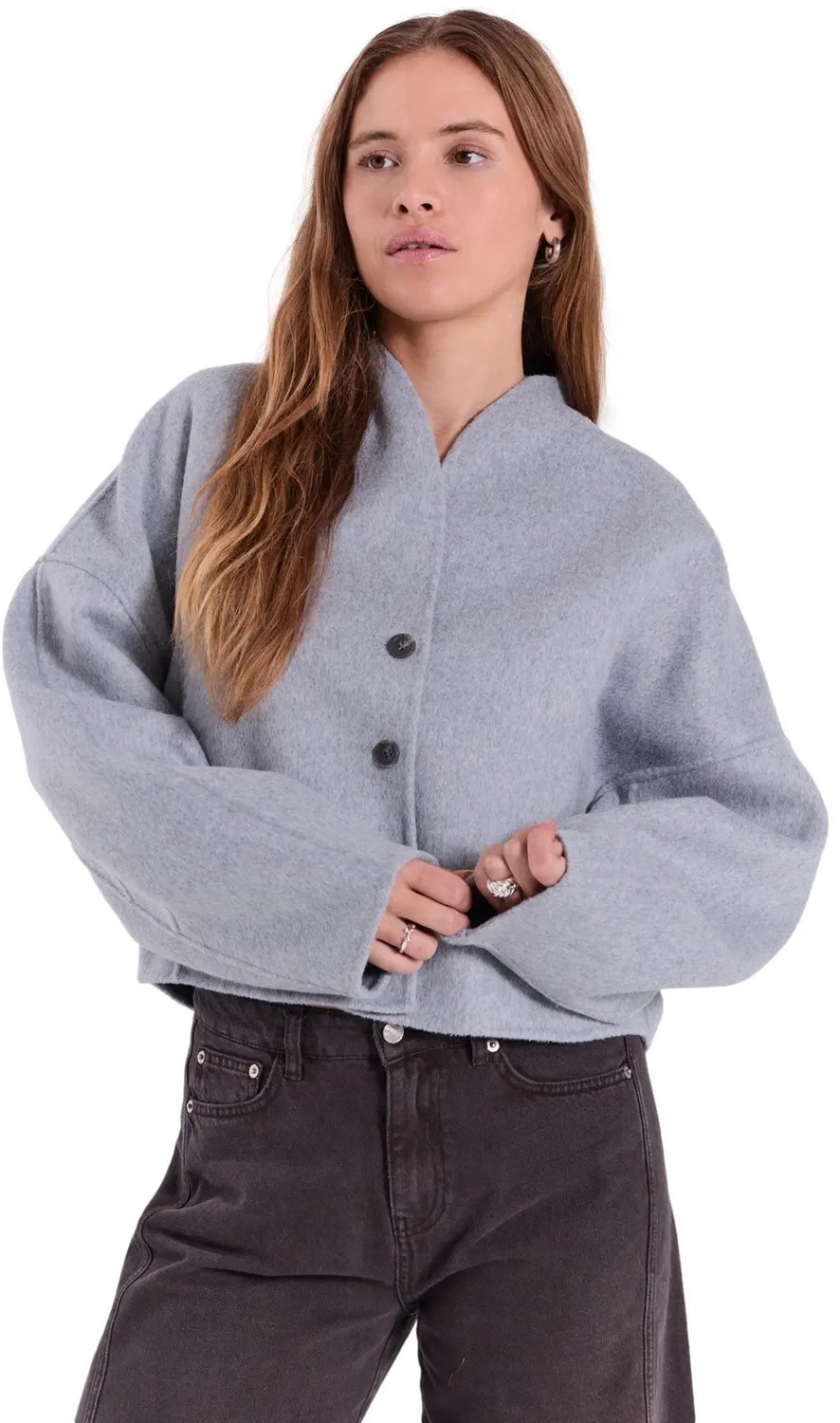 Damesvest Norr Evira Lichtgrijs Melange