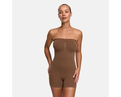 cfab - Strapless corrigerende bodysuit met short - Caramel XL - Corrigerende Body - Naadlos - corrigerend ondergoed dames