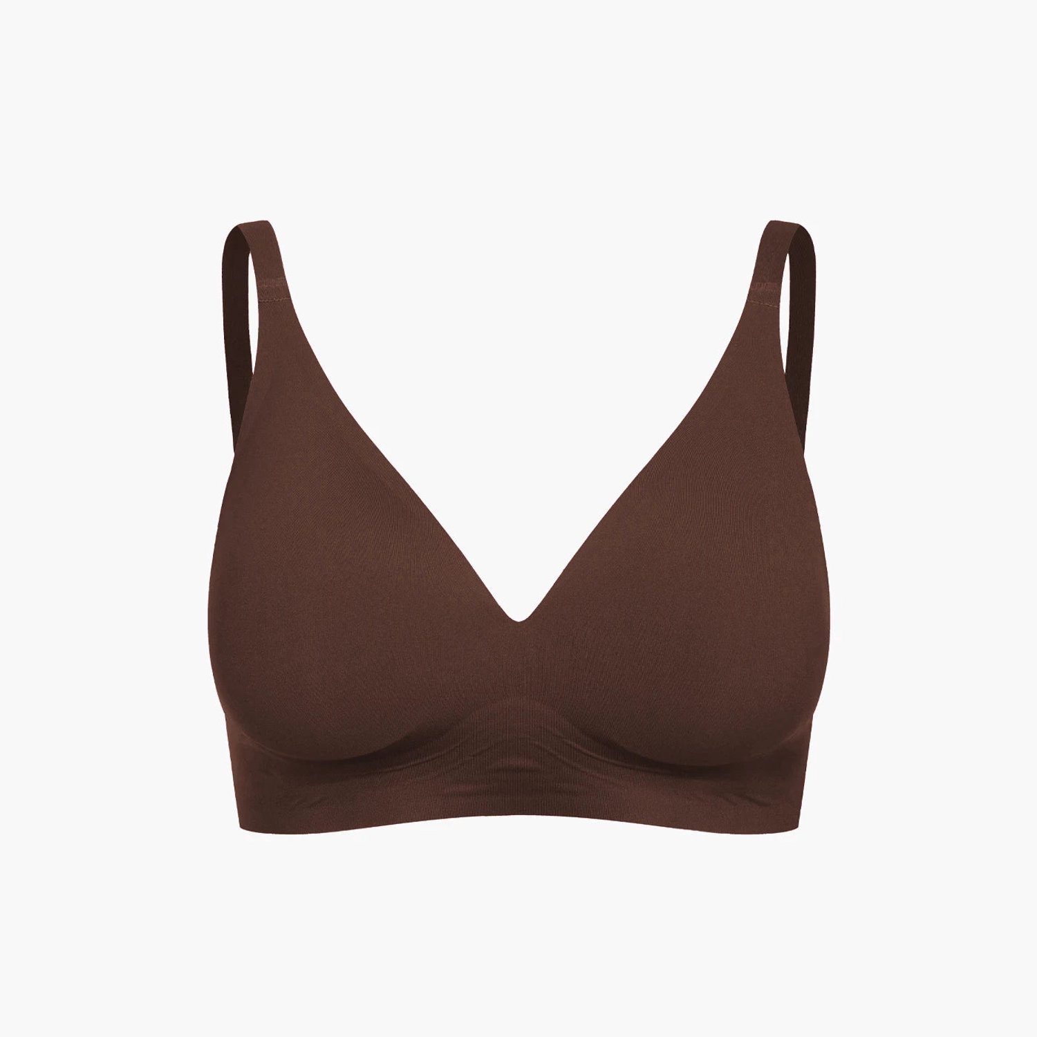 cfab Comfortabele push-up bh - Bruin - L - BH Zonder Beugel Voorgevormd - Ondergoed - Naadlos