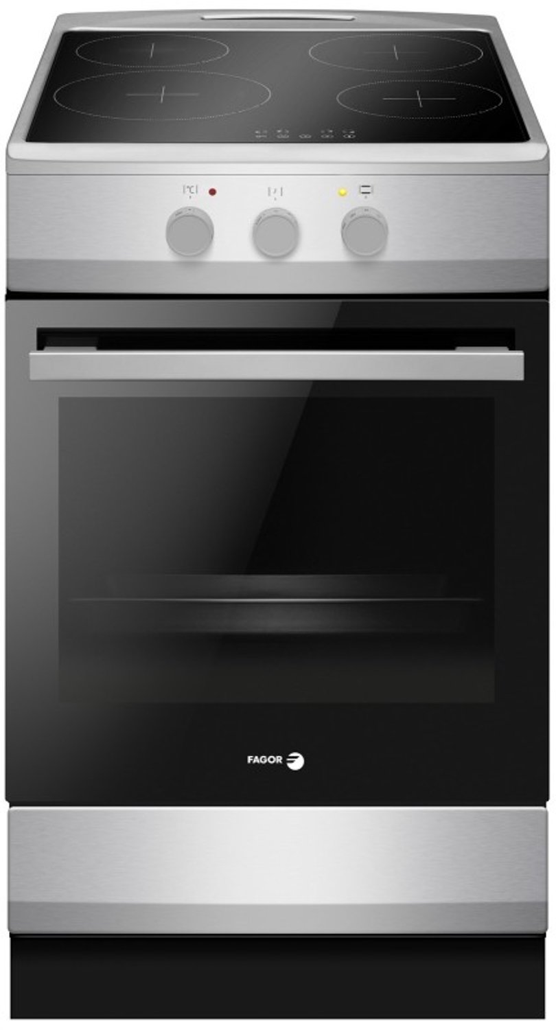 Fagor FACI303N - Elektrisch Inductie Fornuis - Zilver - 60 cm - XL oven 65 L - Katalyse reiniging