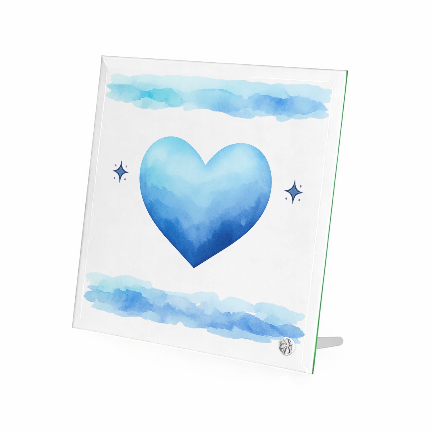 Mr Cadeautjes Glasframe 20 x 20 - design Een warme waarderingstoon met een speelse handlettering-opma | cadeau Wit