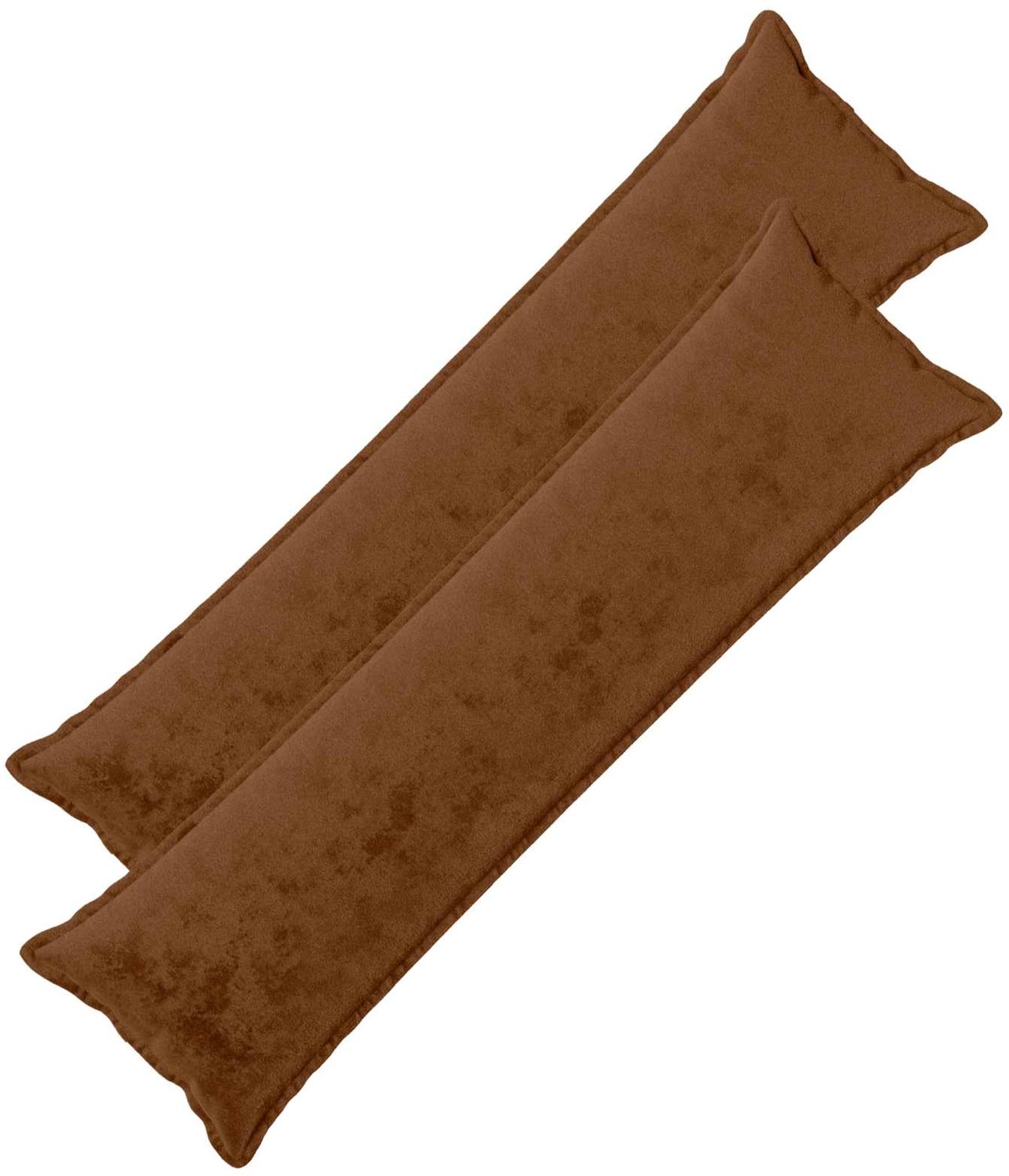 vidaXL Dekenkussen - 2 - st - HOUTEN - Lichtbruin - 40 - x - 145 - cm - Flanel Licht Bruin
