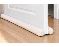 Tochtstopper 80 cm – Dubbele Deurtochtstopper – Beige – Zachte Stof – Tochtwerin