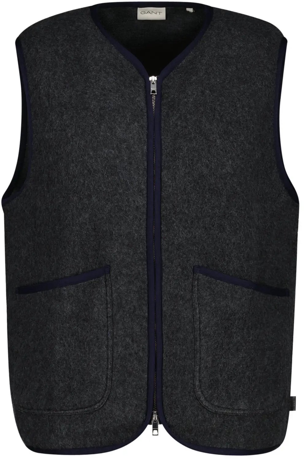 Mouwloos fleece Gant Houtskool Melange