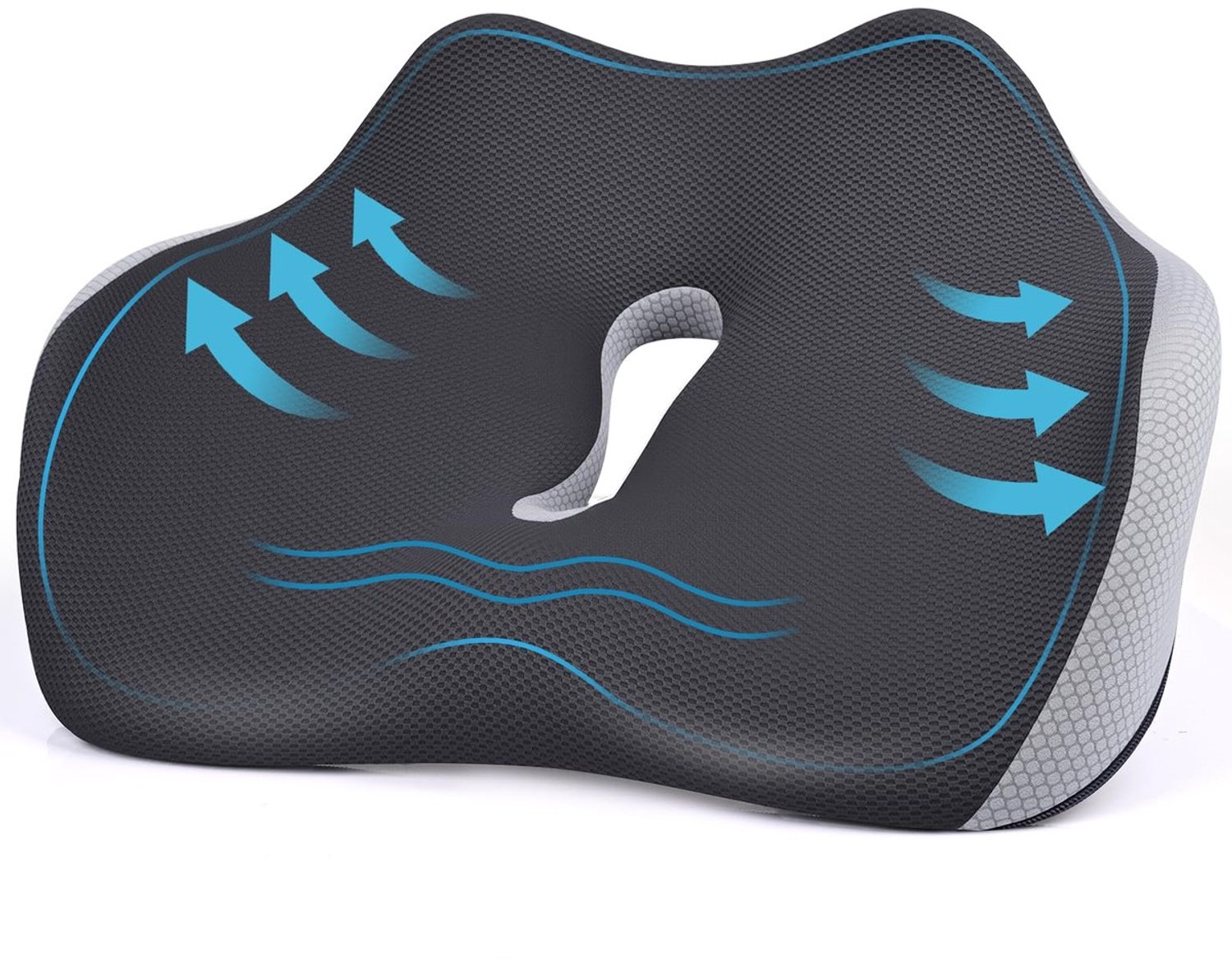 Duraxl Zitkussen - Orthopedisch - Traagschuim - Grijs