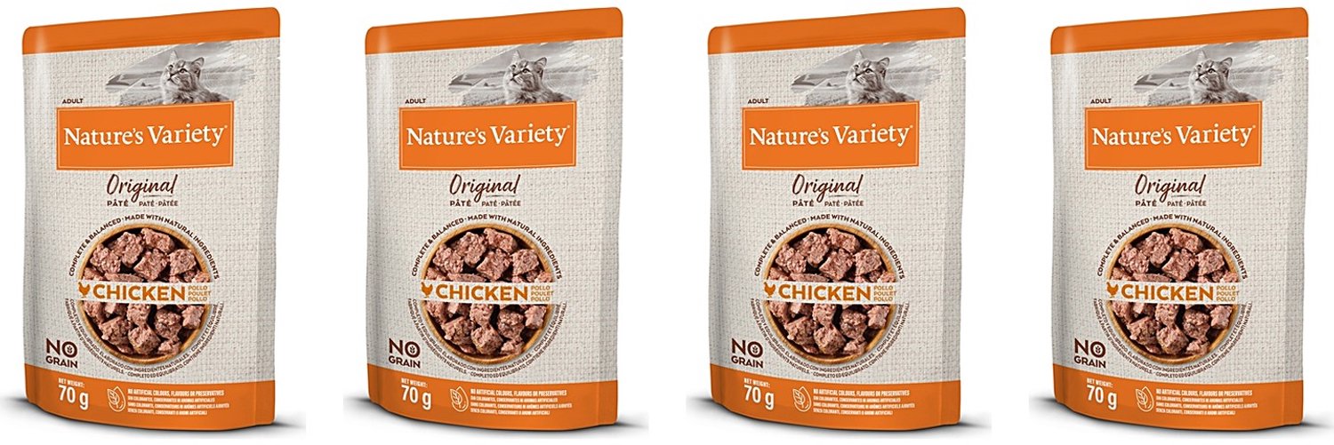 NATVOER NATURES VARIETY - Kip 12x70g - 4 stuks - Multipack