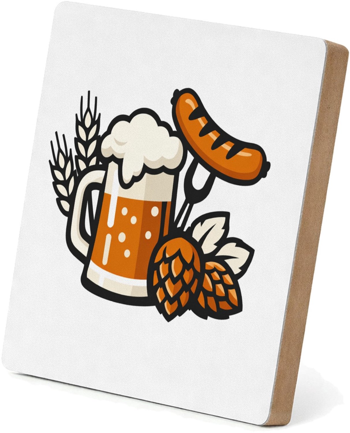 Mr Cadeautjes MDF staande fotolijst 15,2 x 15,2 - design Stoere typografische cadeauprint met een klein symbool dat i | cadeau Wit