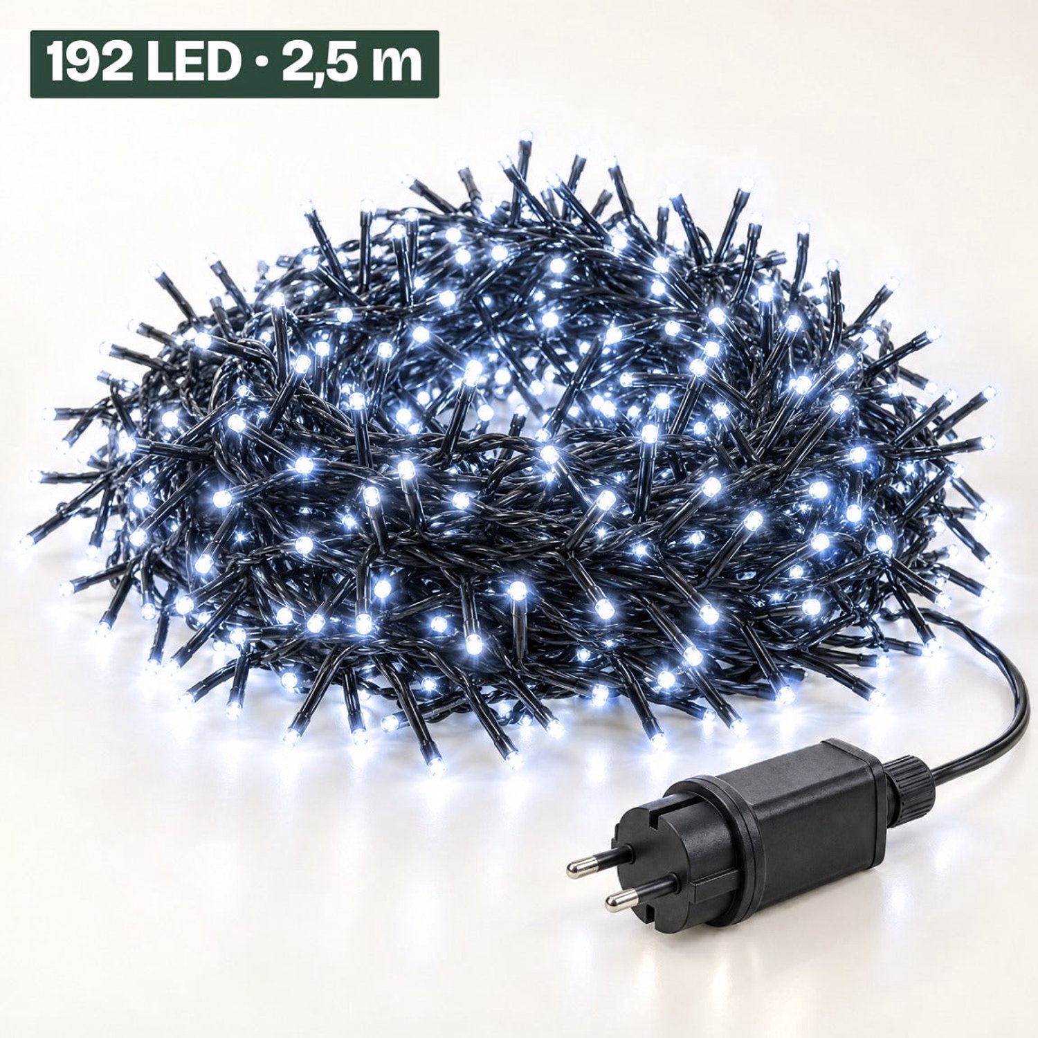 Levano Kerstboomverlichting 192 LED 2,4 m Wit - Kerstverlichting Binnen en Buiten - Clusterverlichting - Kerstlampjes - Kerstboom Lampjes - Kerstversiering - Kerstlichtjes - Treecluster - Sfeerverlichting - LED Lichtsnoer - Timer - IP44