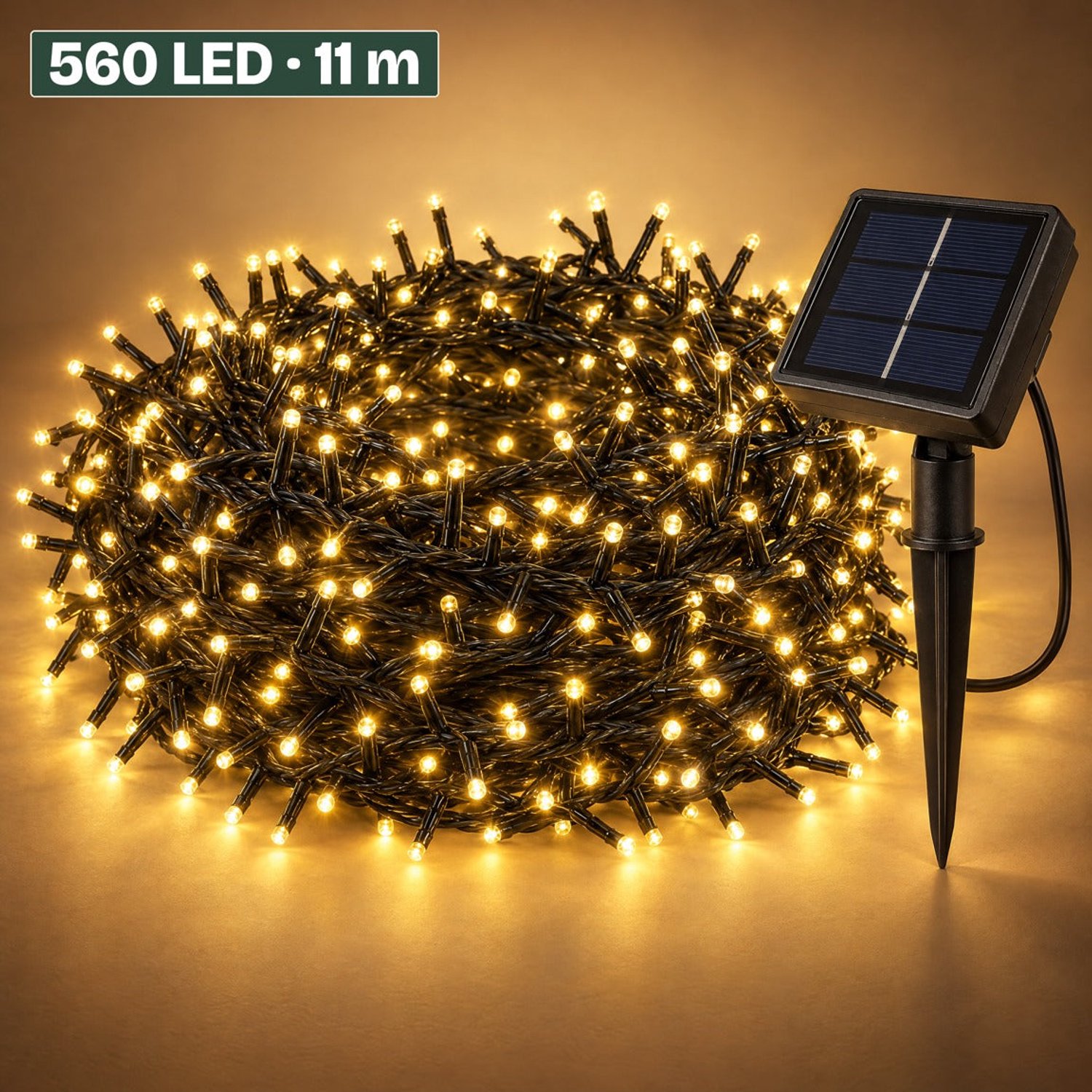 Levano Kerstverlichting Buiten 11 m - Kerstboomverlichting - Tuinverlichting op Zonne-energie - Lichtsnoer Buiten - Clusterverlichting - Kerstlampjes - Solar Lampjes - LED Slinger - Lichtslinger - Afstandsbediening Verlichting - USB Verlichting