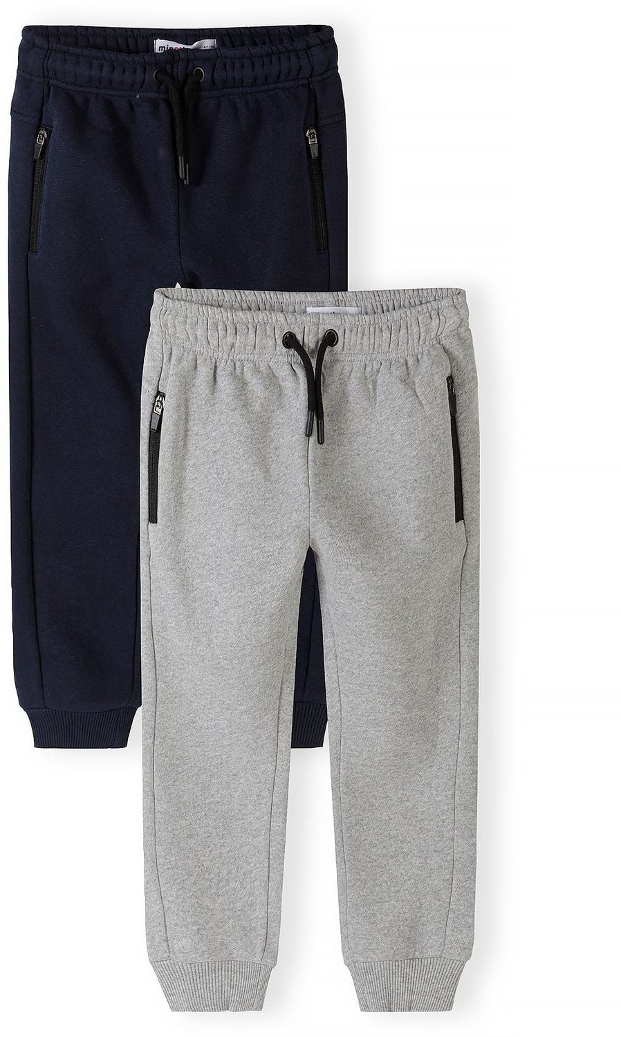 Minoti joggingbroek jongens smal met ritszakken - meerkleurig - 2-pack
