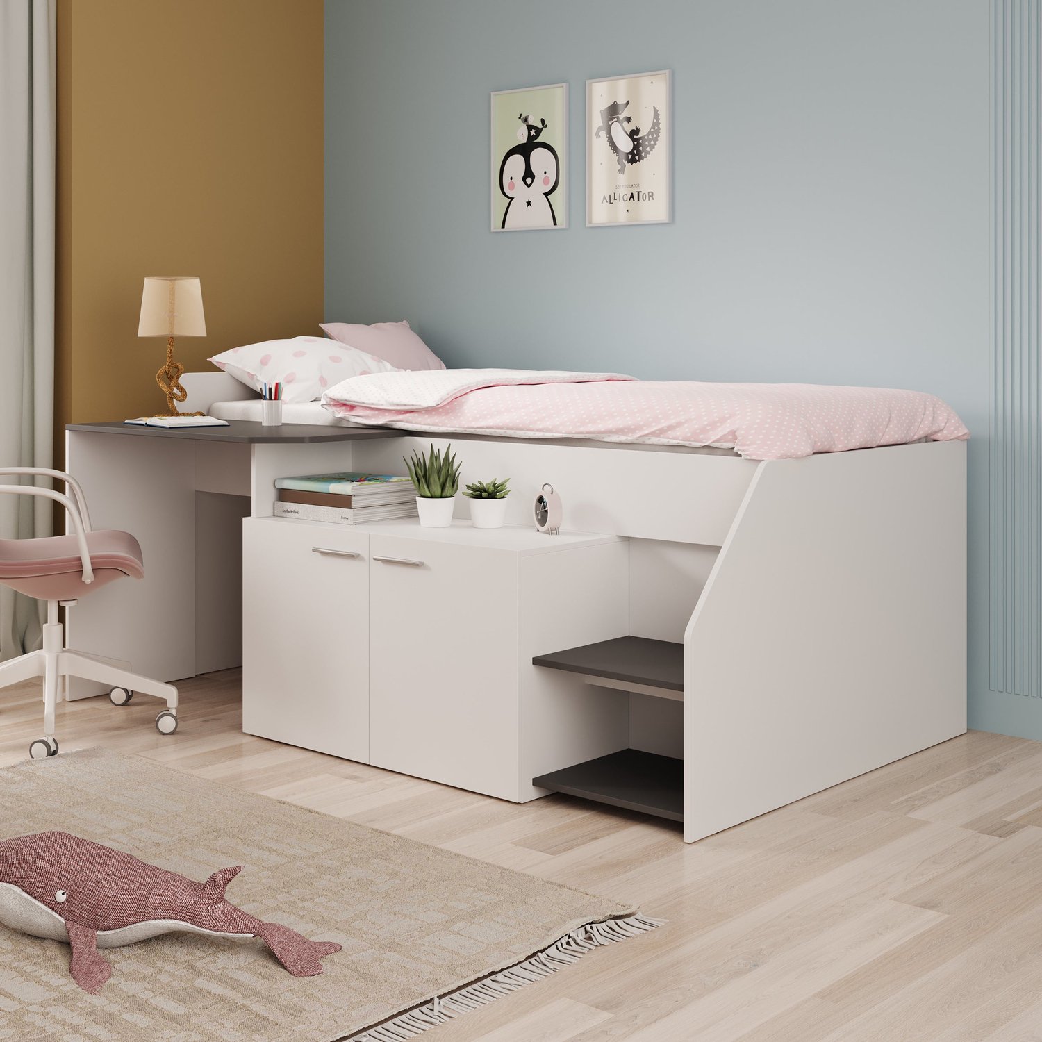 MEUBELLA Kinderbed Maddox - Wit - 90x200 cm