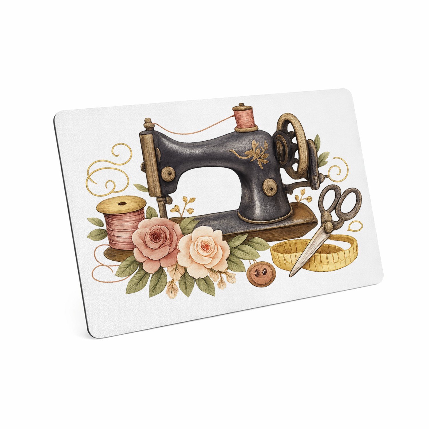 Mr Cadeautjes MDF magnetische fotolijst 28 x 19 - design Vintage workshop-compositie met een ander ambachtelijk hoofd | cadeau Wit