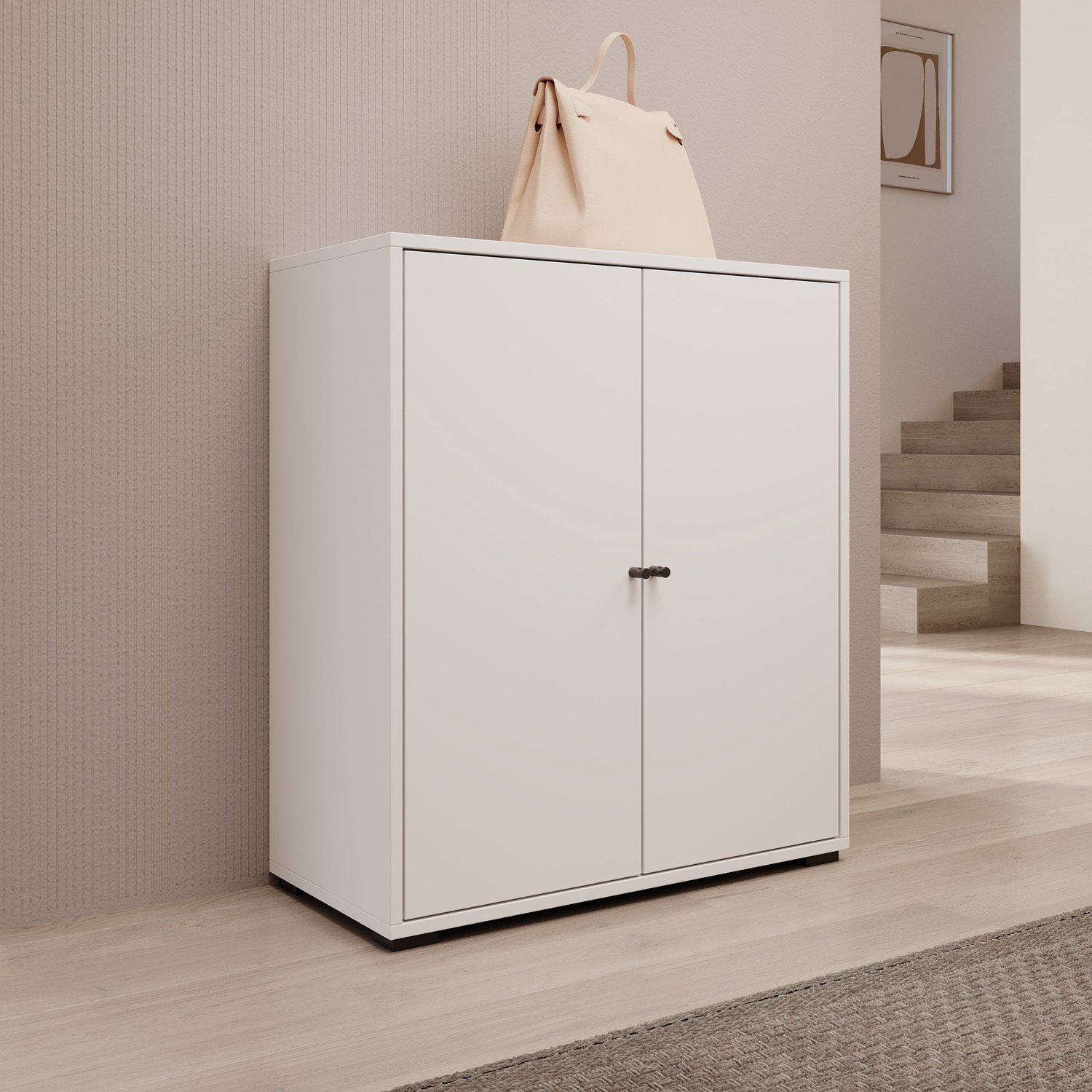 MEUBELLA Deacon - Schoenenkast - Wit - 70x33x78 cm