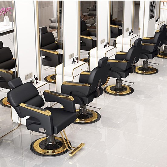 Professionele Verstelbare Kappersstoel Verona 360° Draaibaar met Hydraulische Hoogteverstelling, Kantelbare Rugleuning 90-135°, Comfortabele Armleuningen en Stevig Stalen Frame voor Kapsalon, Barbershop, Beautysalon en Thuisgebruik — afbeelding 3