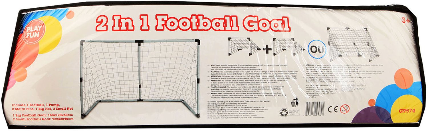 Playfun Voetbalgoal 2 In 1 180 X 120 X 60 Cm