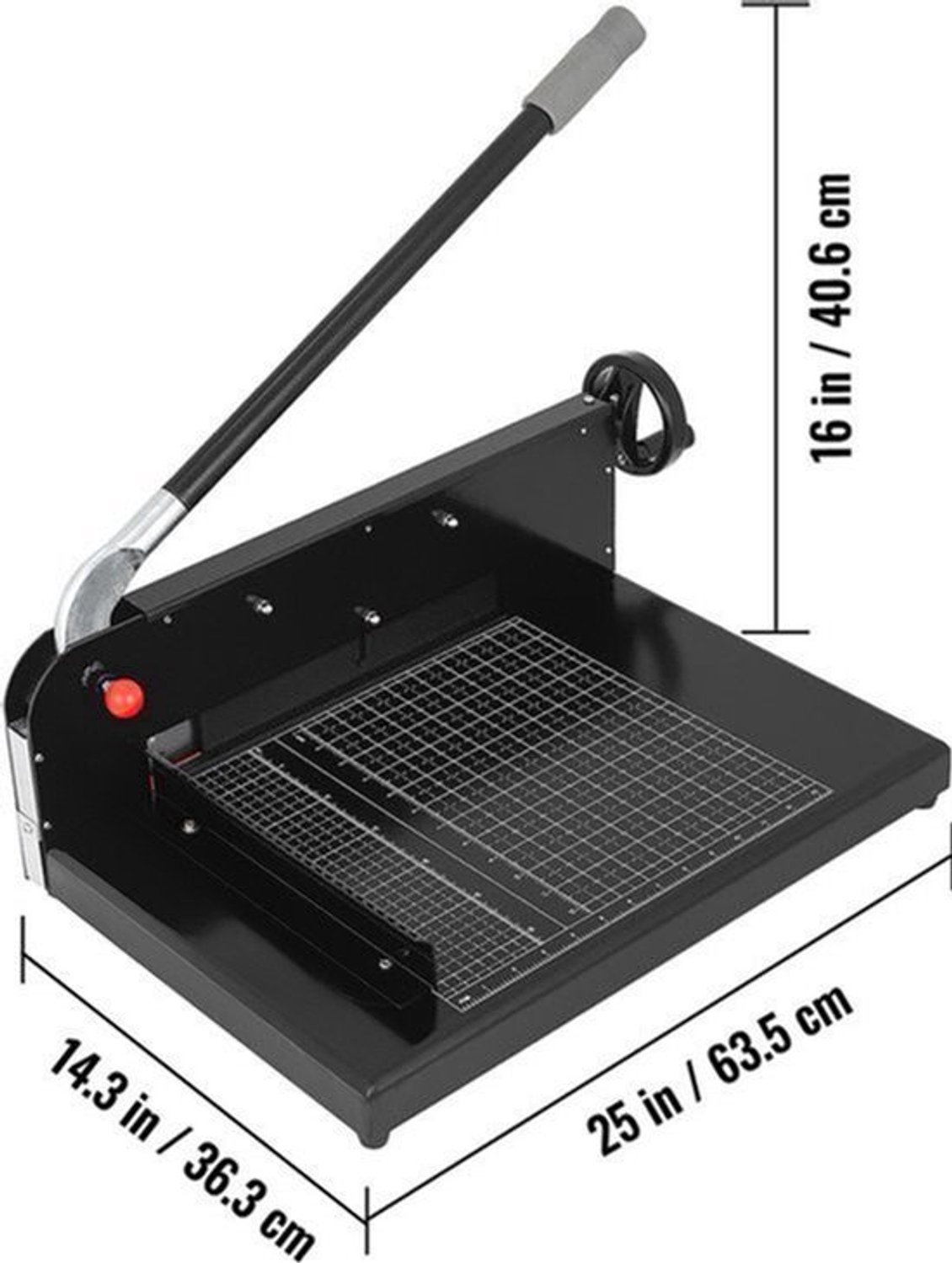 Papiersnijder - SG-299A4 Hefboomsnijder Papiersnijmachine - A4 Formaat - Staalmes 45 HRC - Poedercoating - Afmetingen 63,5 x 36,3 x 40,6 cm