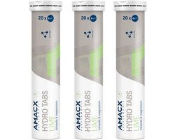 Amacx Hydro Tabs - Electrolytes - Elektrolyten - Elektrolyten Poeder - Lime - 3 pack - 60 tabs