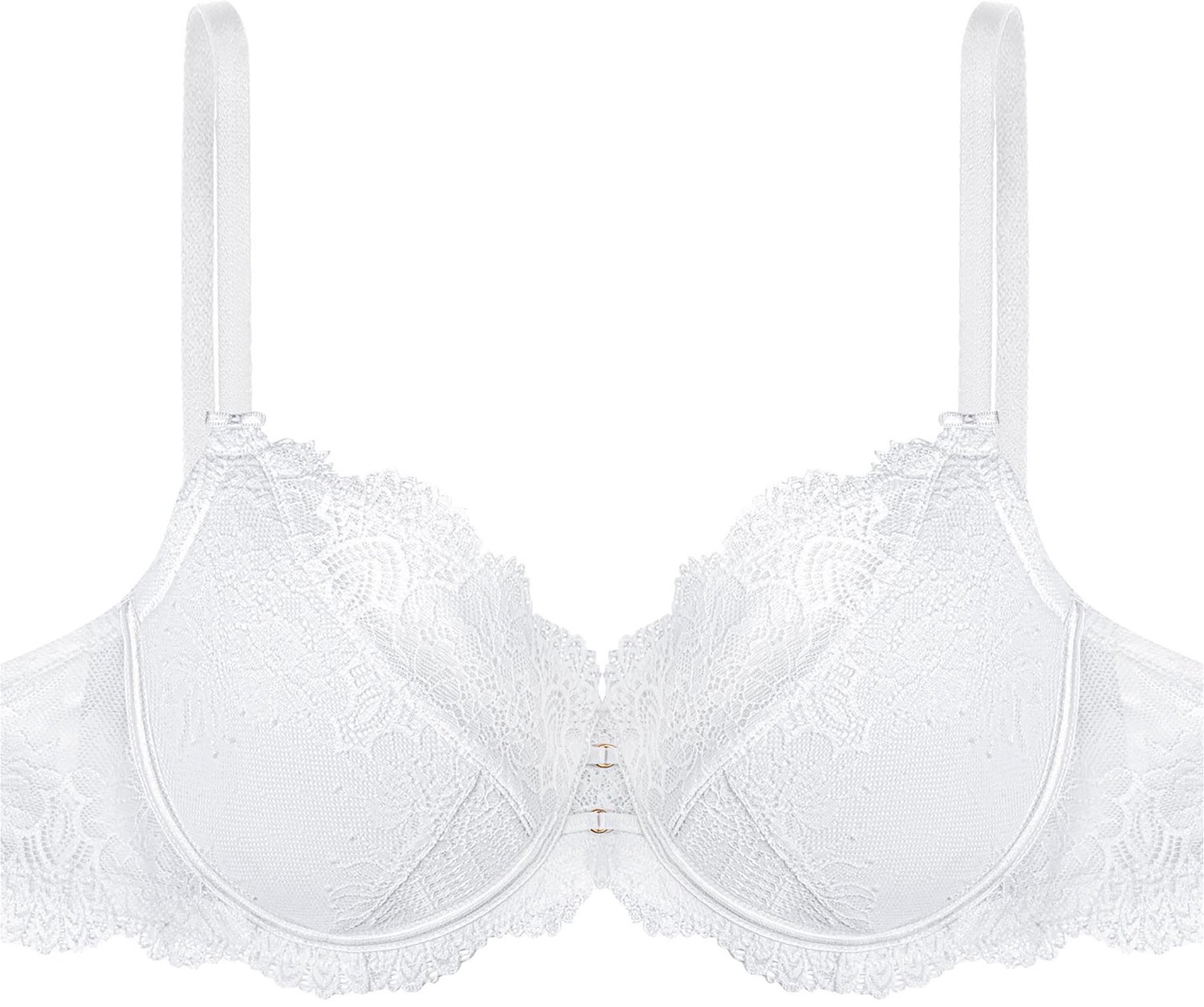 ESOTIQ Ramira - Push-upbeha - 65G - Bloemenkant - Optionele vullingen Wit
