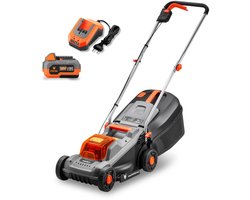 FUXTEC accu grasmaaier 20V FX-E1RM20ECO-SET maaibreedte 30 cm, 30L grasopvangbak, maaihoogte 30-70 mm