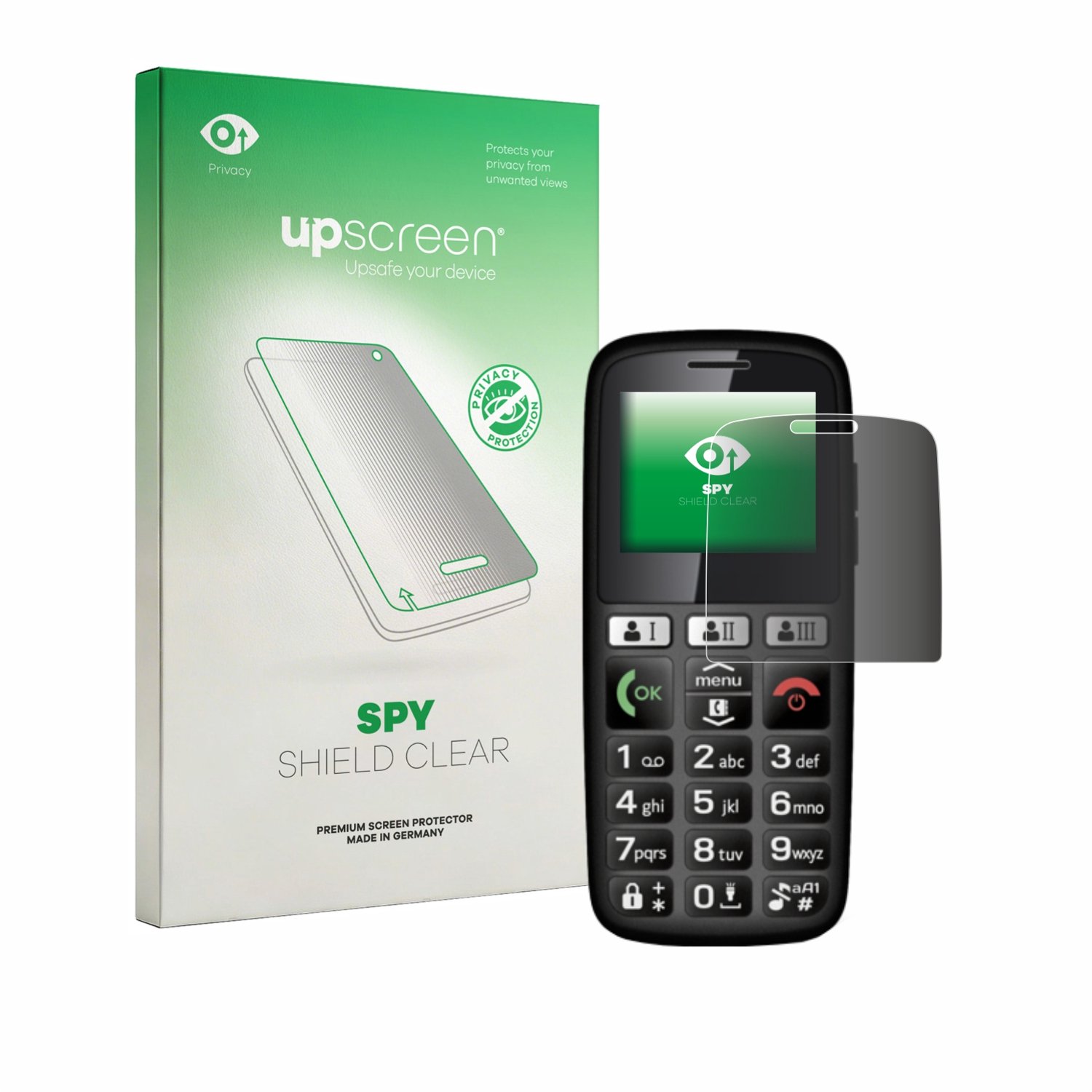 upscreen - privacy screenprotector voor Emporia emporiaHAPPY - Folie Beschermfolie Blauwlichtfilter