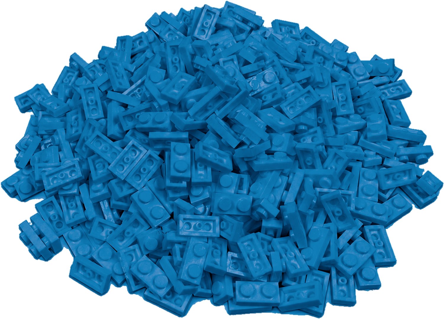 300 Bouwstenen 1x2 plate | Hemelsblauw | Compatibel met Lego Classic | Keuze uit vele kleuren | SmallBricks