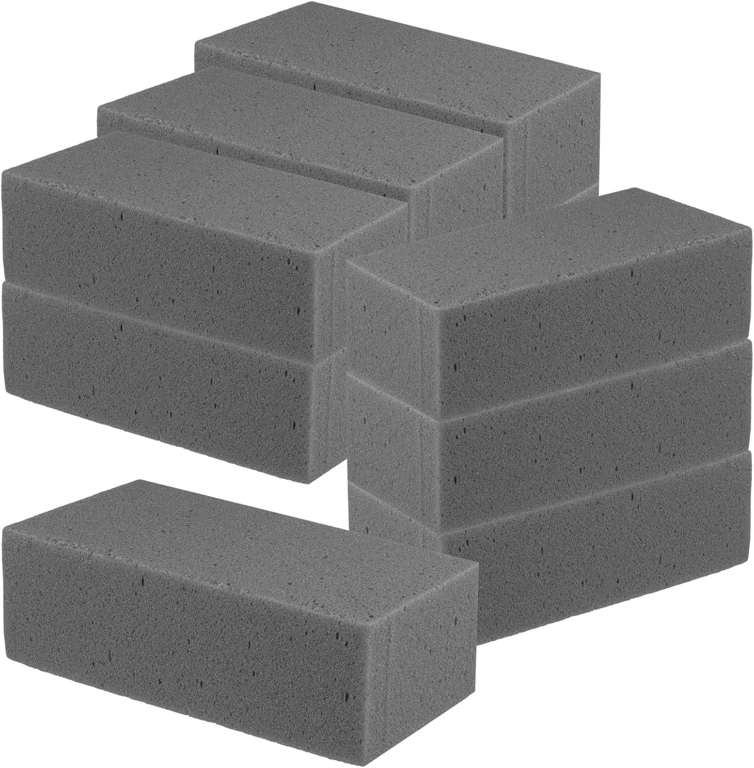 Pack of 10 Flower Foam Block, 22.5 x 10.5 x 7.5 cm, Grey, Fresh Flower Butt Moss for Artificial Flowers, Floristry - ShopVlot