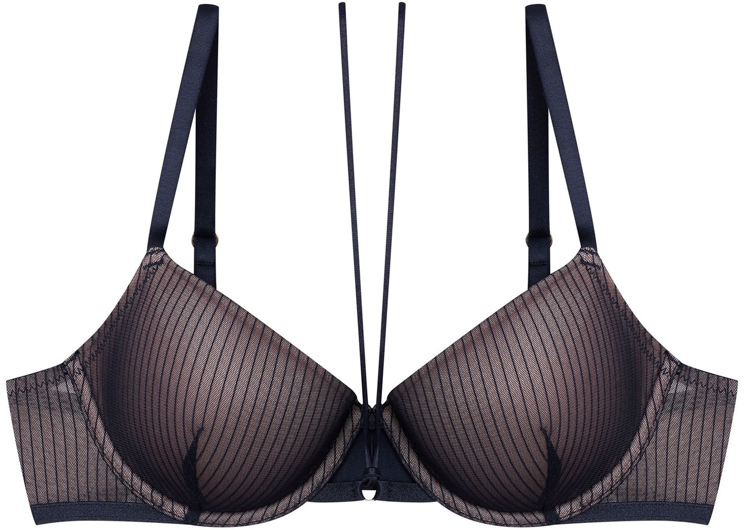 ESOTIQ Brittany - Push-upbeha - Zwart - 65G - Uitneembare vulling Zwart;Goud