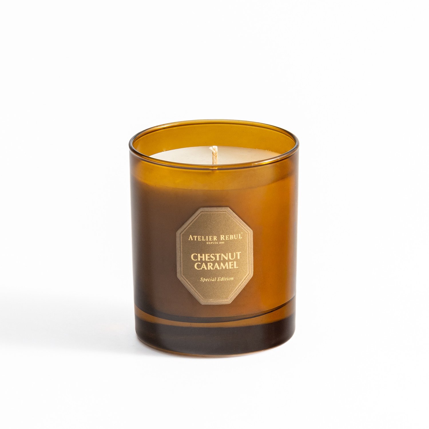 Atelier rebul Chestnut Caramel - Geurkaars (210g) - Zoete & Warme Geur - Perfect voor Herfst & Winter