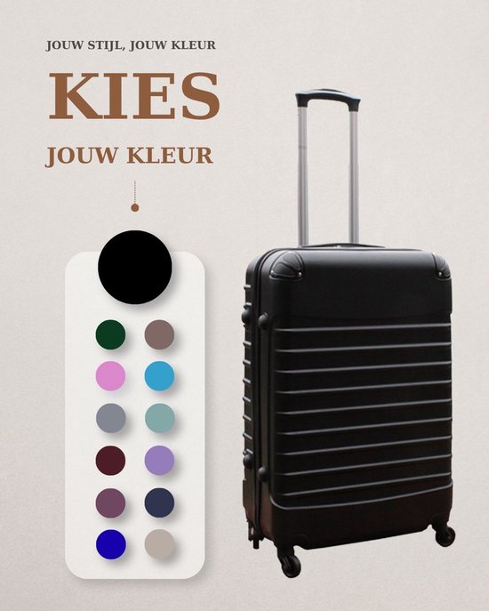 Quadrant L Koffer - Reiskoffer 70 cm - Afneembare Wielen 69 Liter - Zwart