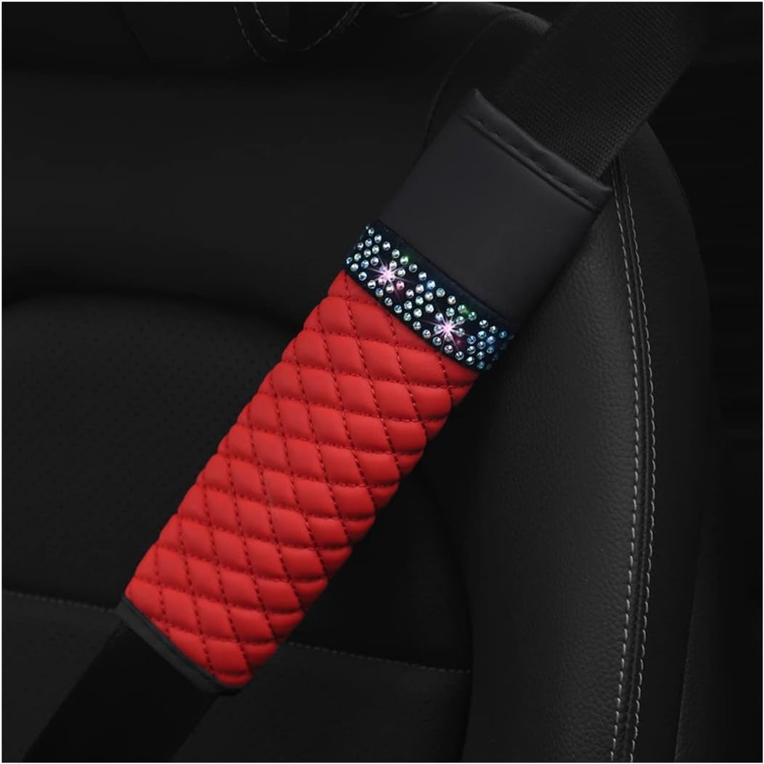 2 Stuks Autogordel Kussens voor Volwassenen - Comfortabele en Veilige Gordel Pads in Rood voor Auto's