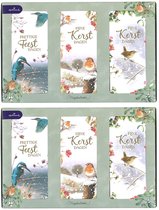 Hallmark - Marjolein Bastin - 30 Kerstkaarten - 3 luik - Vogels - Winterkoninkje - IJsvogel - Roodborstje - Goudfolie - Kerst - Nieuwjaar - 9 x 18.5 cm