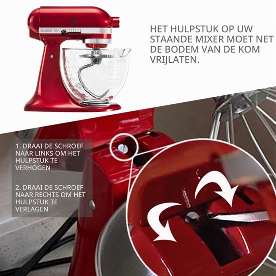 Spiraal Deeghaken Aaccessoires Voor Keukenmachine, Keukenapparaten Deeghaken van Roestvrij Staal voor 4,5-5QT Kantelkop-keukenmachine,Vaatwasmachinebestendig — afbeelding 2