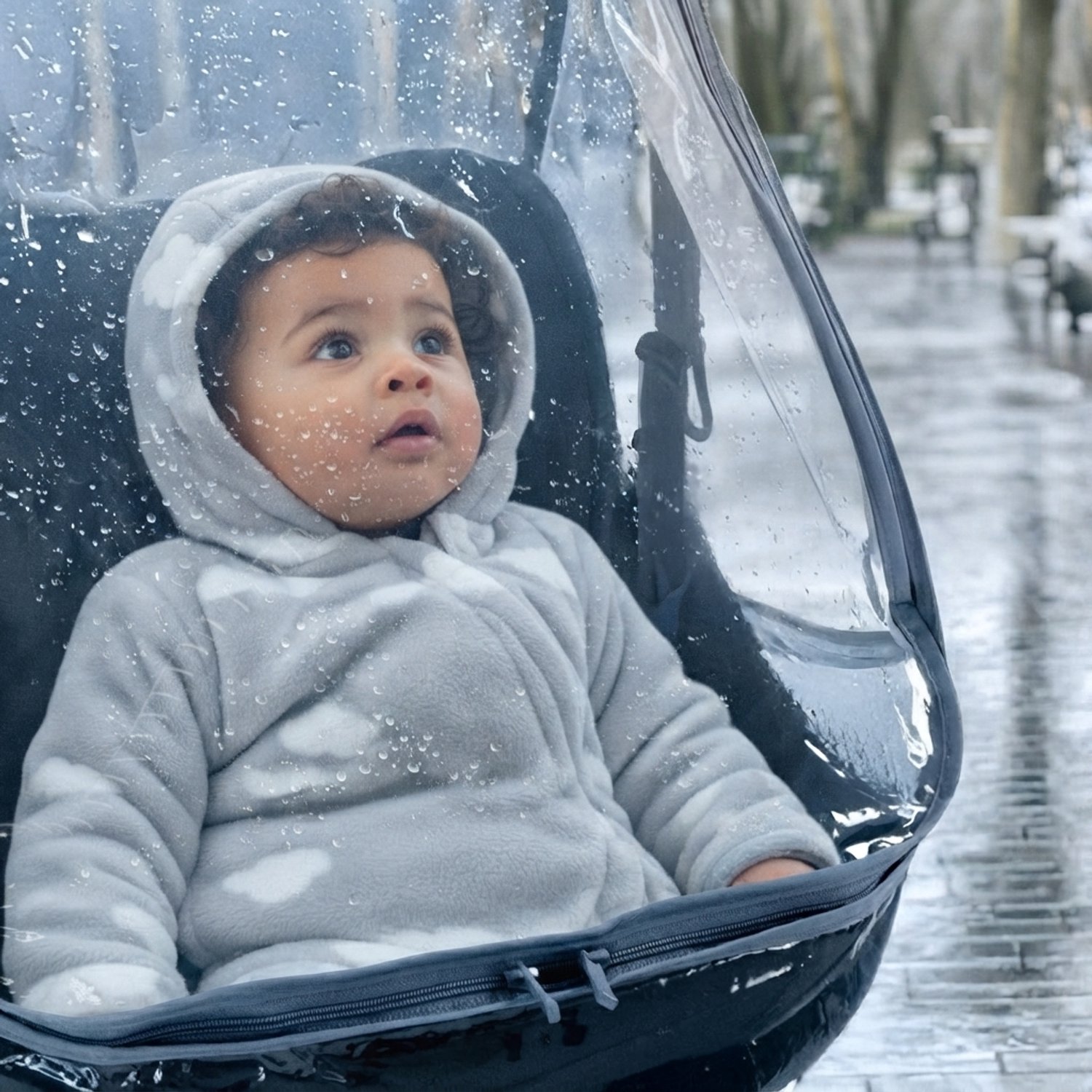 Livatto Universele regenhoes voor babyautostoel met rits en ventilatie - transparant, geschikt voor Maxi-Cosi, Cybex, Graco, Joie, Nuna – foto 5