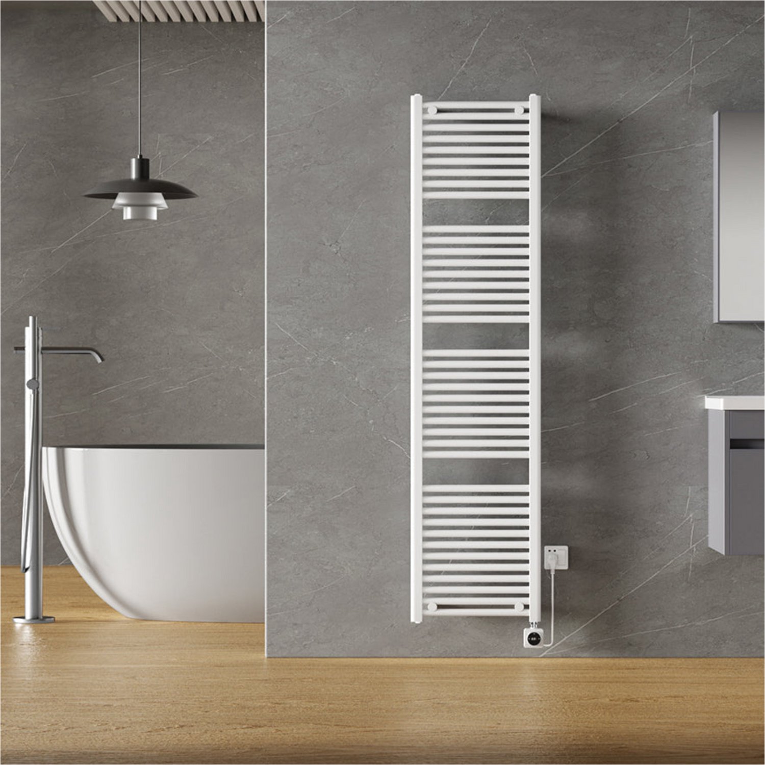 Wiesbaden Elara Elektrische Radiator Smart WiFi 181,7 x 45 cm - Glans Wit