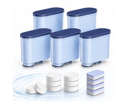 Mutital Onderhoudsset Geschikt voor Philips Saeco AquaClean CA6903 - 5x Waterfilters - 8x Reinigingstabletten - 4x Ontkalkingstabletten - Voor LatteGo 2200 3200 4300 4400 5400 5500