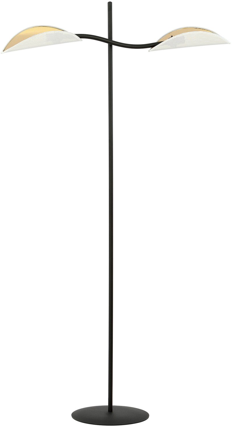 Emibig Vloerlamp wit en goud met vallend blad effect - Creëer een sfeervolle ambiance in uw interieur