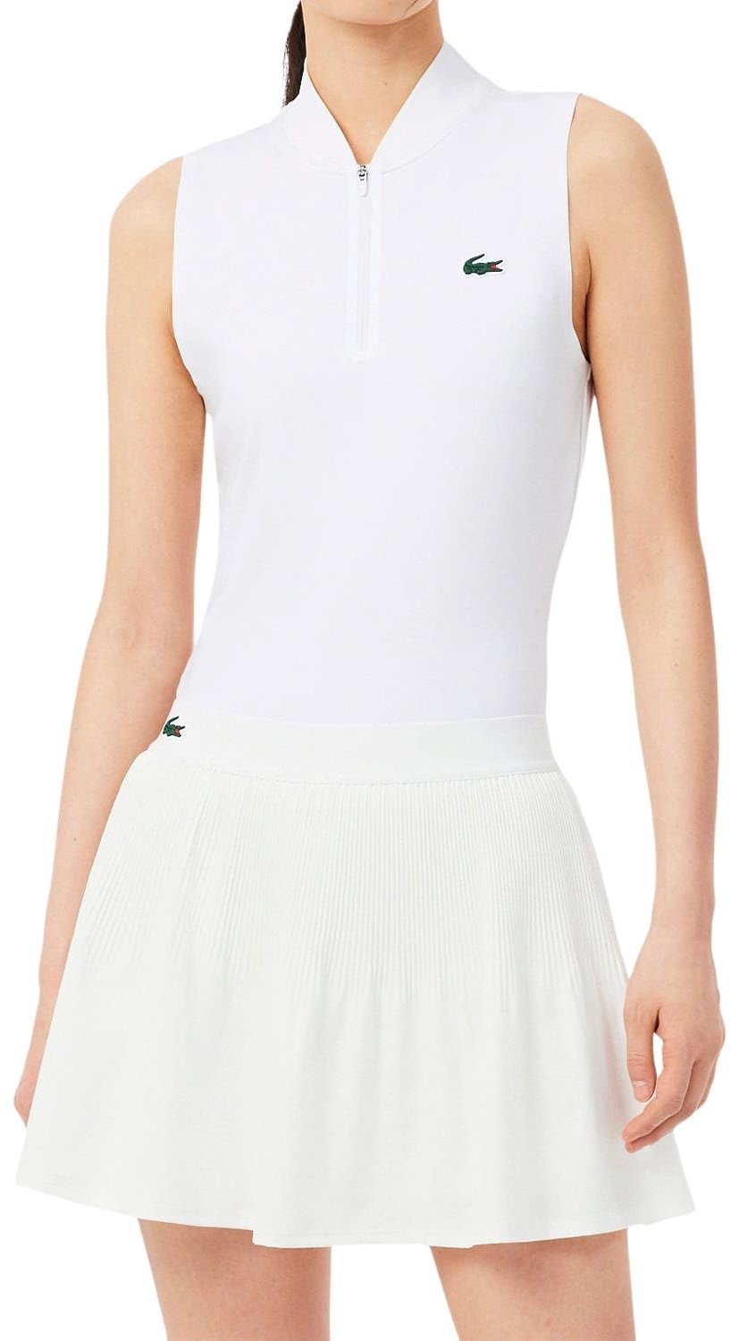Lacoste PF0202 Dames Mouwloze Ultra Dry Polo Wit