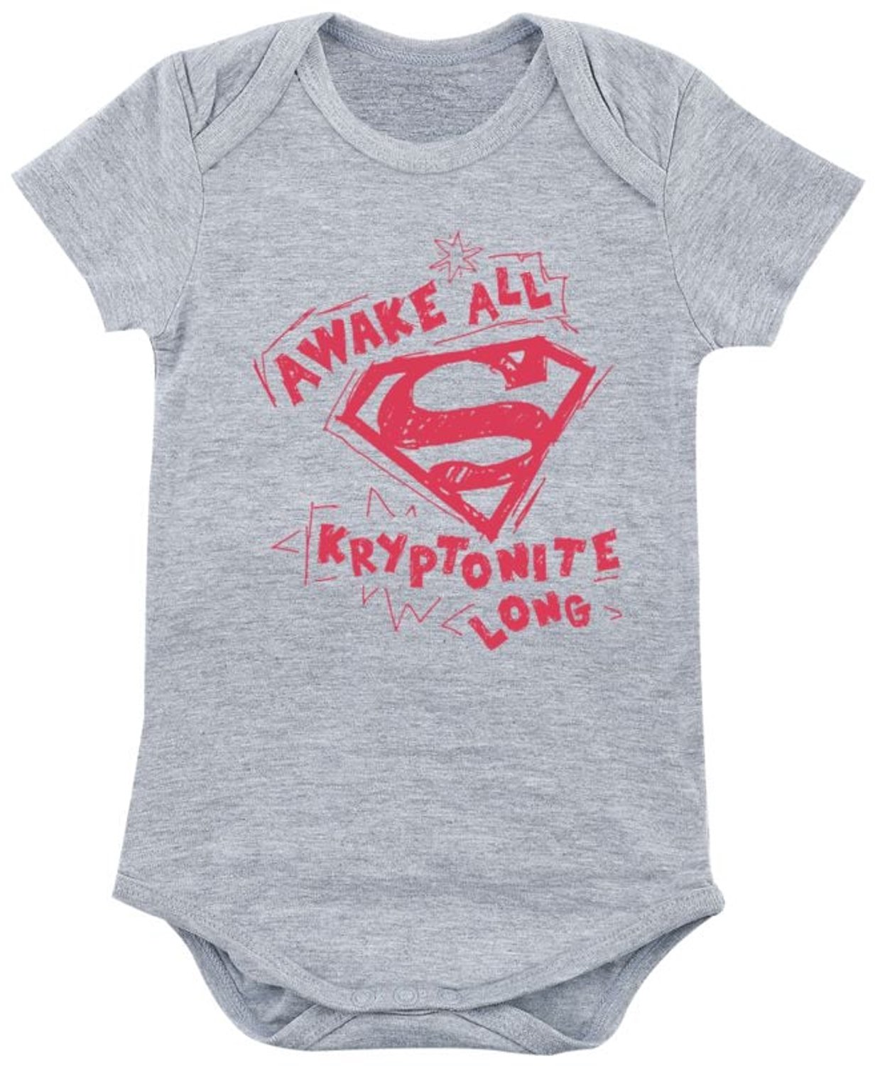 Superman Awake All Kryptonite Long Unisex Body - gemêleerd grijs - 50/56