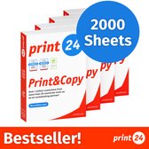 NIEUW: print24 Printerpapier Kopieerpapier 2000 Vel 4 x 500 A4 Premium Extra Wit CIE 160 Testwinnaar PEFC-gecertificeerd