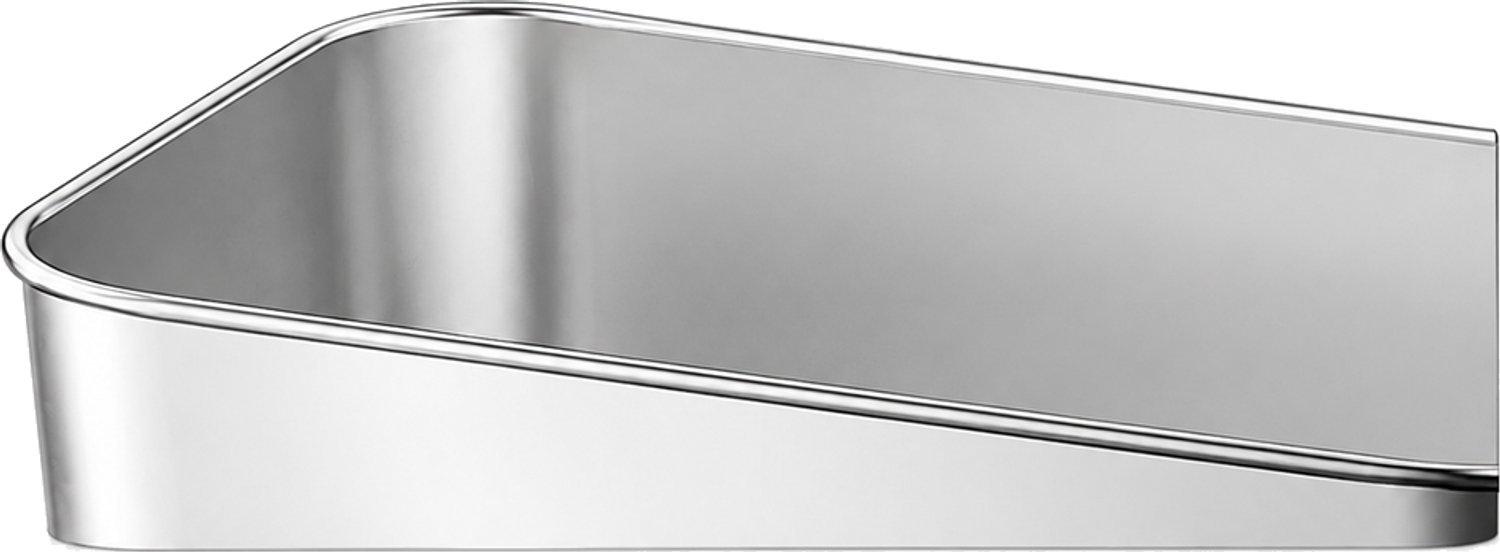 Voedselbewaarbak van 304-roestvrij staal, 2400 ml, 26 × 18,5 × 6,5 cm, 1 stuk zonder deksel