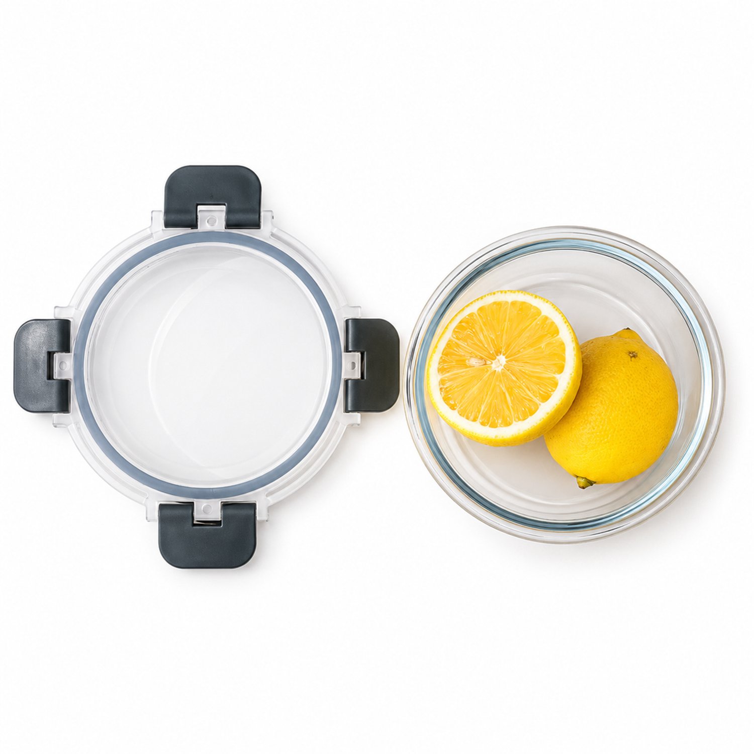 Ronde glazen broodtrommel met deksel, ca. 420 ml, diameter ca. 13 cm