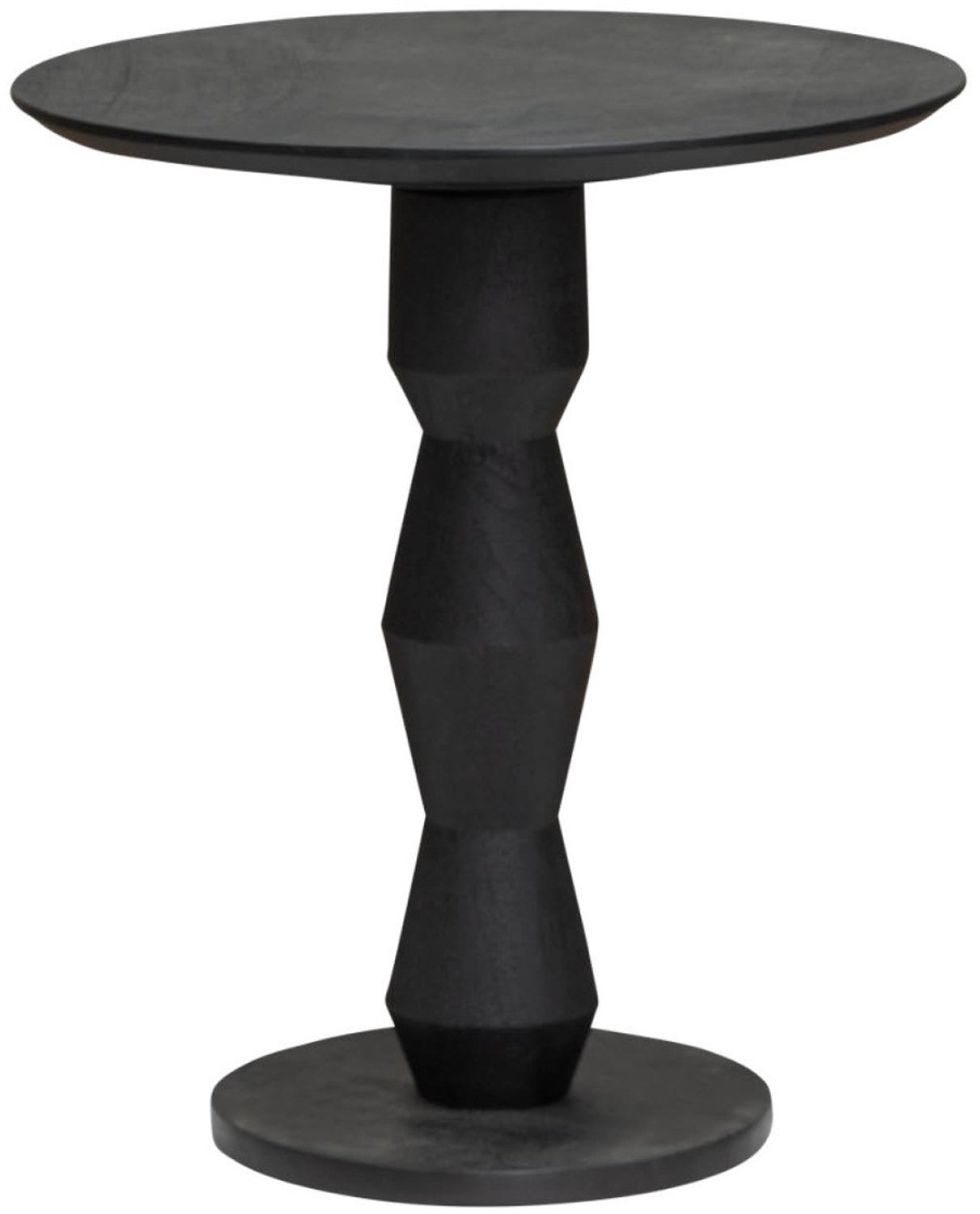 Tower Living Haltafel Brunello - Rond Zwart Hout - Ø50x58cm