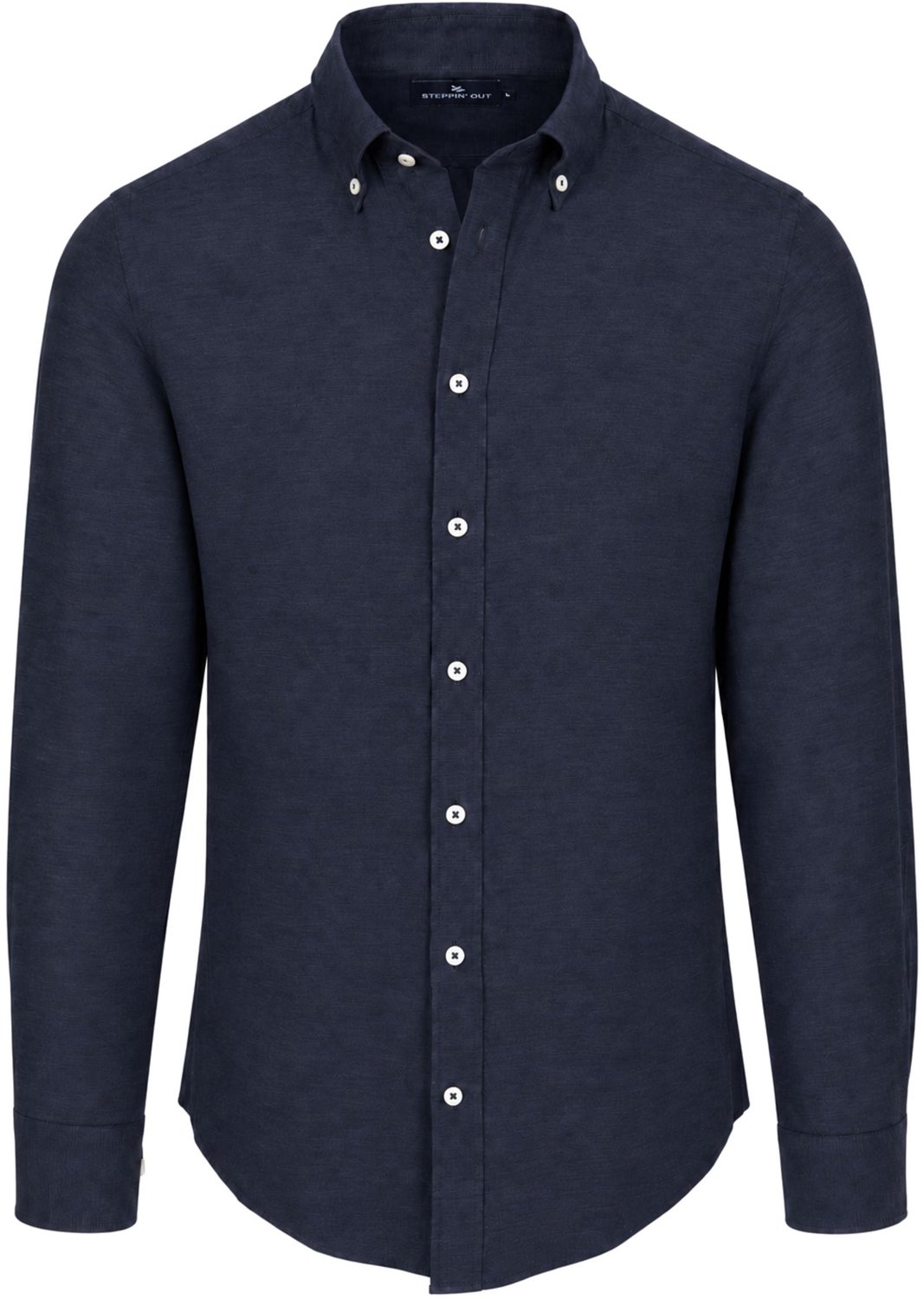 Steppin' Out Overhemd Twill Donkerblauw (navy) - Maat L - Heren - Casual Shirt