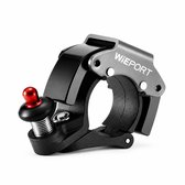 Wieport Compacte Fietsbel - Luid & Helder Geluid - RVS Aluminium - Universele Montage - Zilver